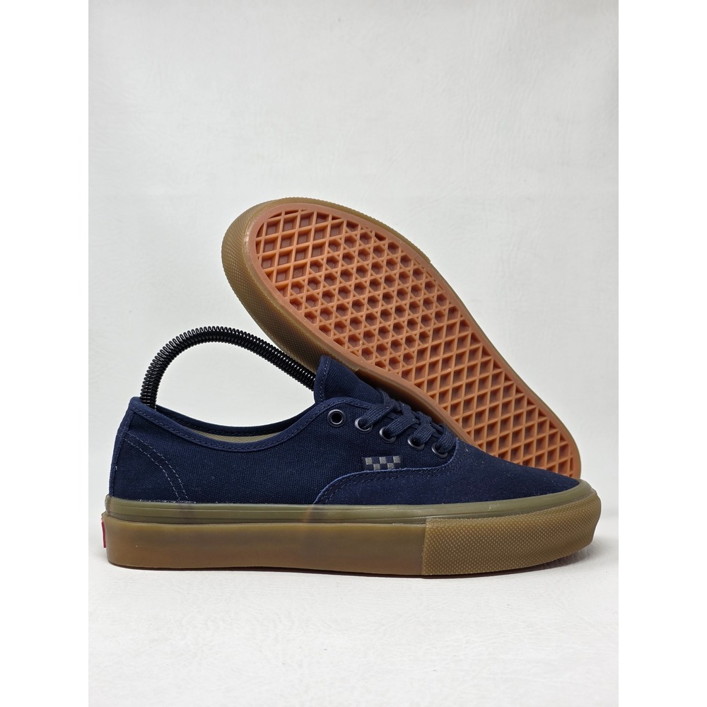 Vans Skate Authentic Navy Gum Sole PopCush Sneakers VN0A5FC8Y28 Mens 6.5 New